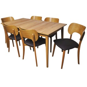 Stół Laminat Rio + 6 krzeseł Porto (zest. FX59)