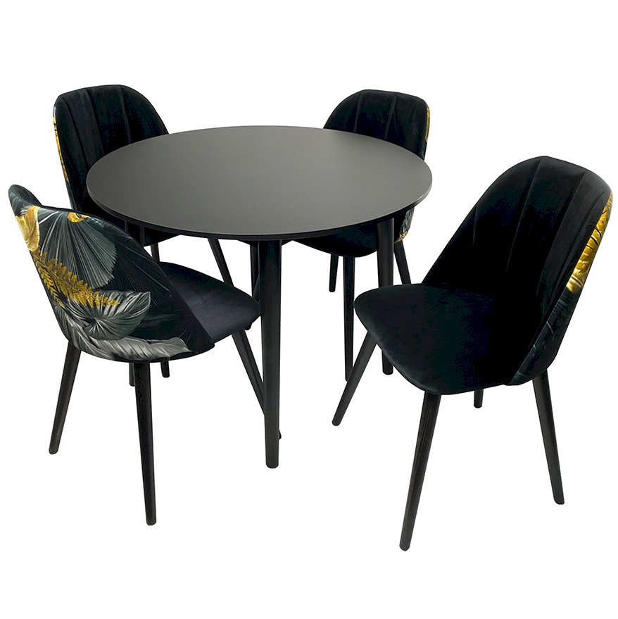 Stół Laminat Rio + 4 krzeseła Gusto I (zest. FX65)