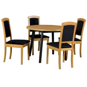 Stół Oslo 3 + 4 krzesła Roma 4