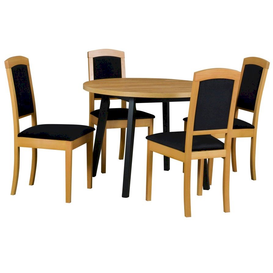 Stół Oslo 3 + 4 krzesła Roma 4