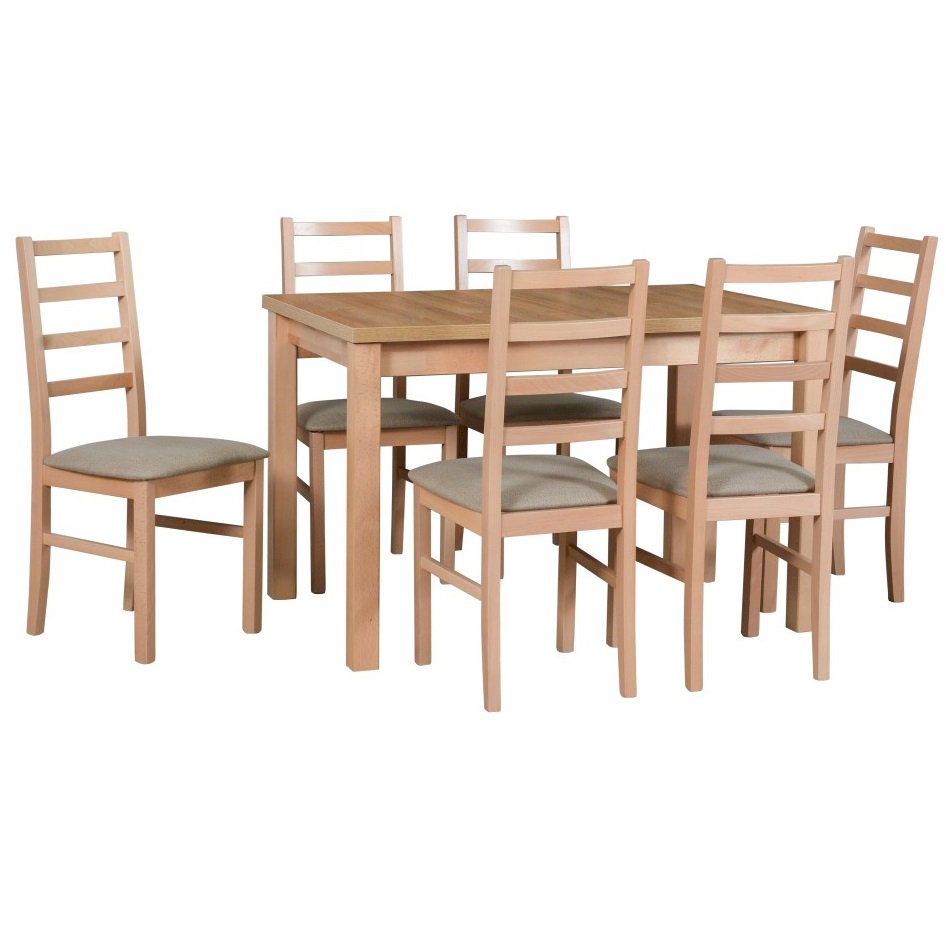 Stół Max 5 + 6 krzeseł Nilo 8