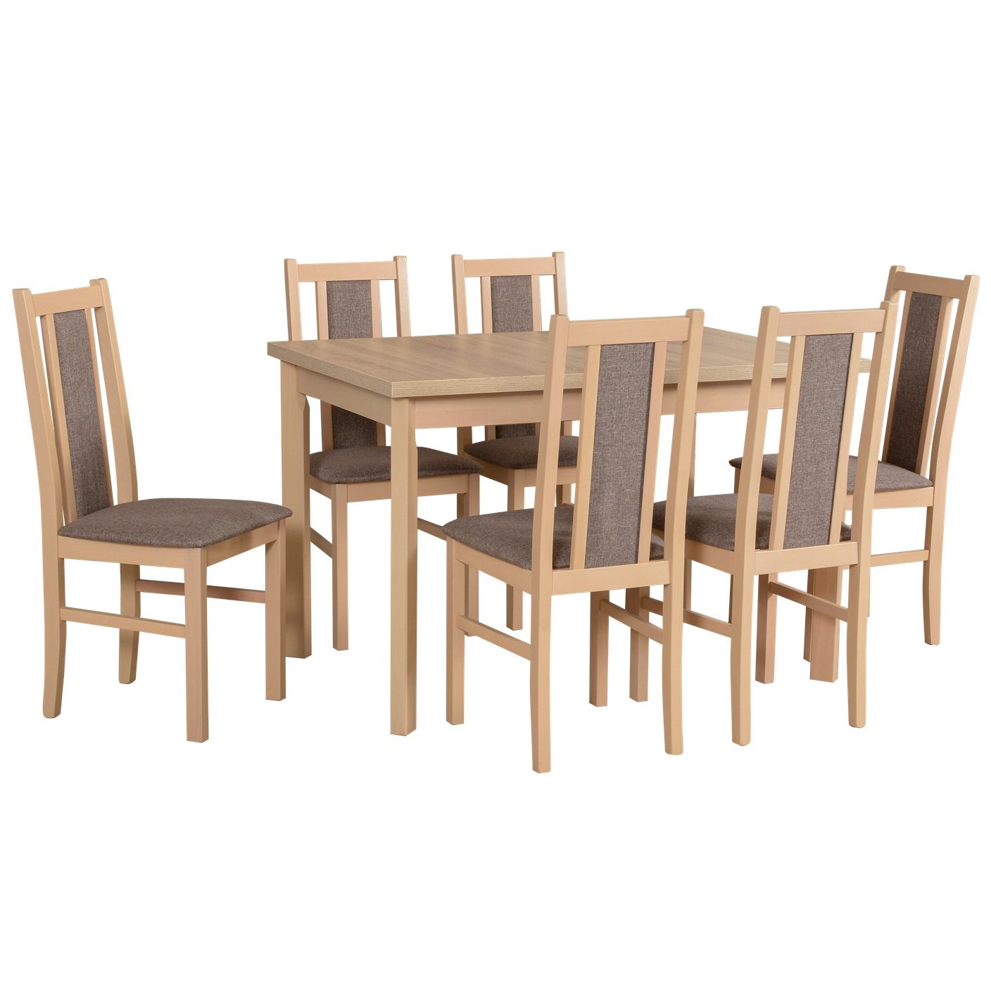 Stół Max 5P + 6 krzeseł Bos 14