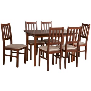 Stół Max 4 + 6 krzeseł Bos 4