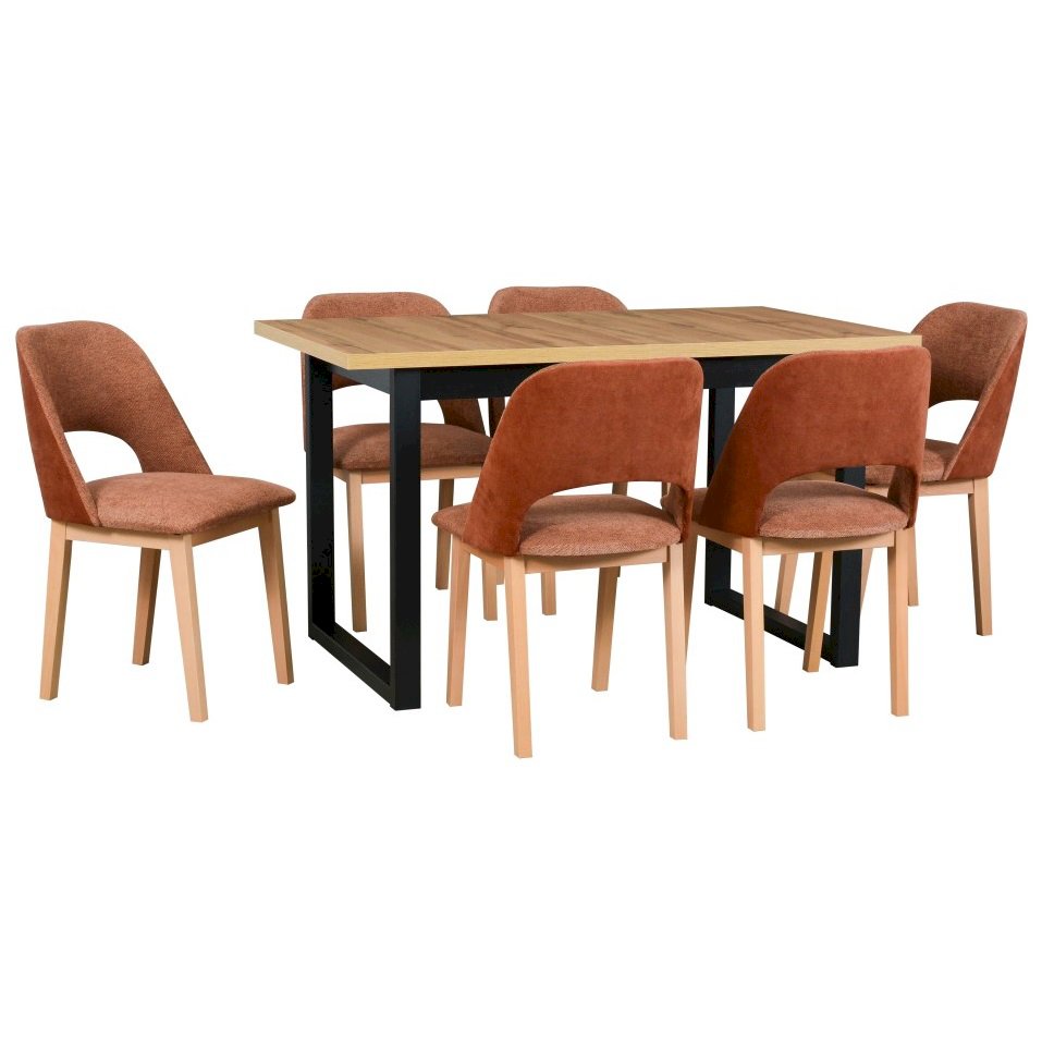 Stół Ikon 3 + 6 krzeseł Monti 2