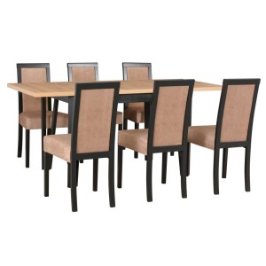 Stół Ikon 5 + 6 krzeseł Roma 3