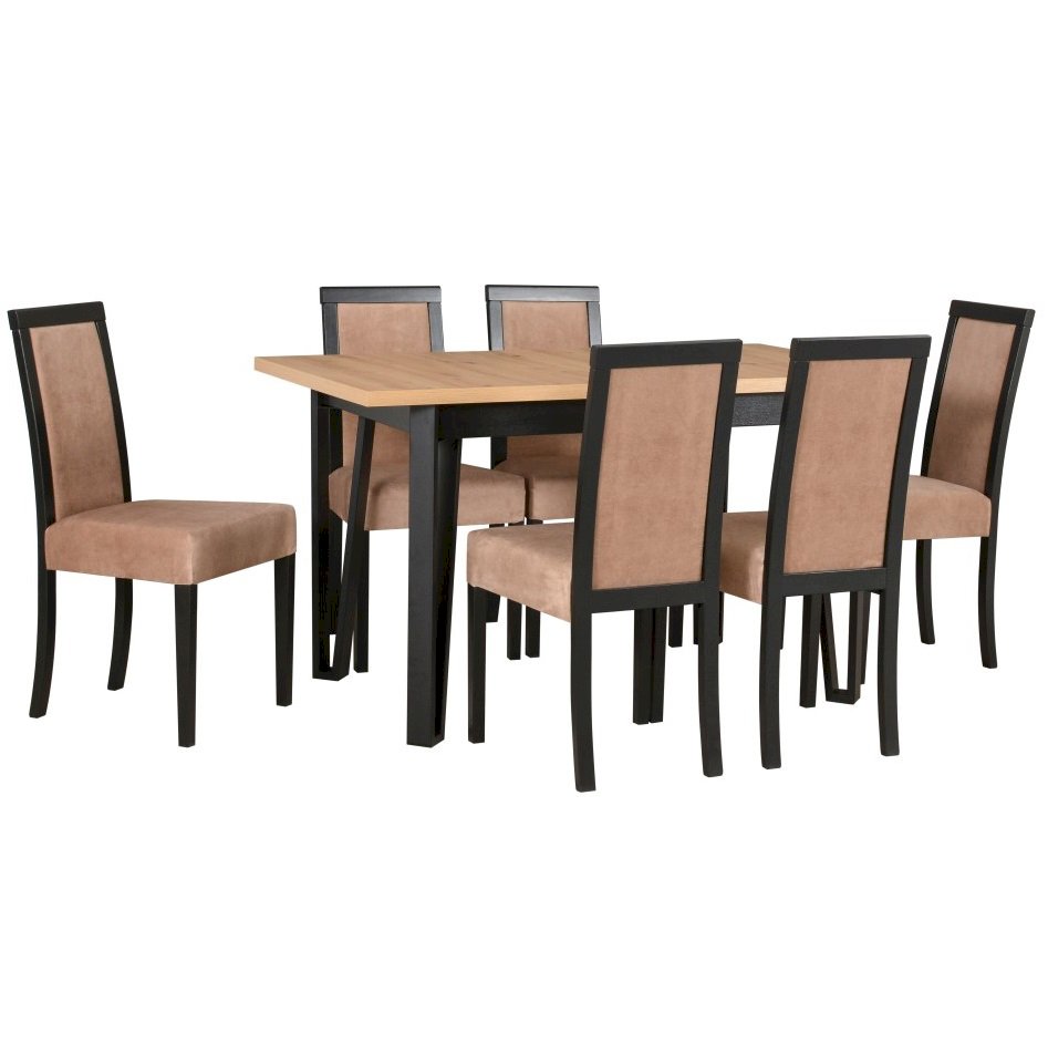 Stół Ikon 5 + 6 krzeseł Roma 3