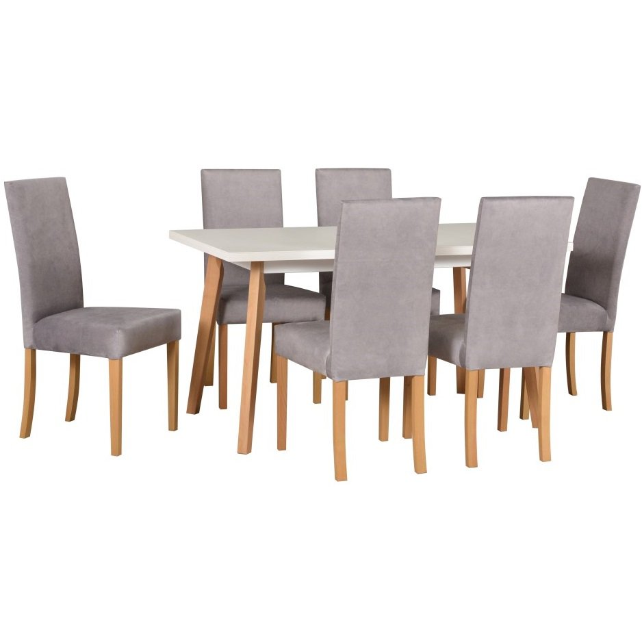 Stół Oslo 5 + 6 krzeseł Roma 2