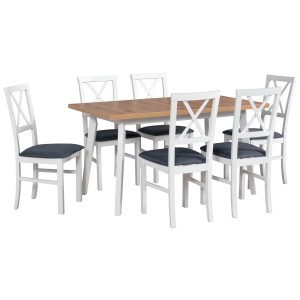 Stół Oslo 5 + 6 krzeseł Nilo 10