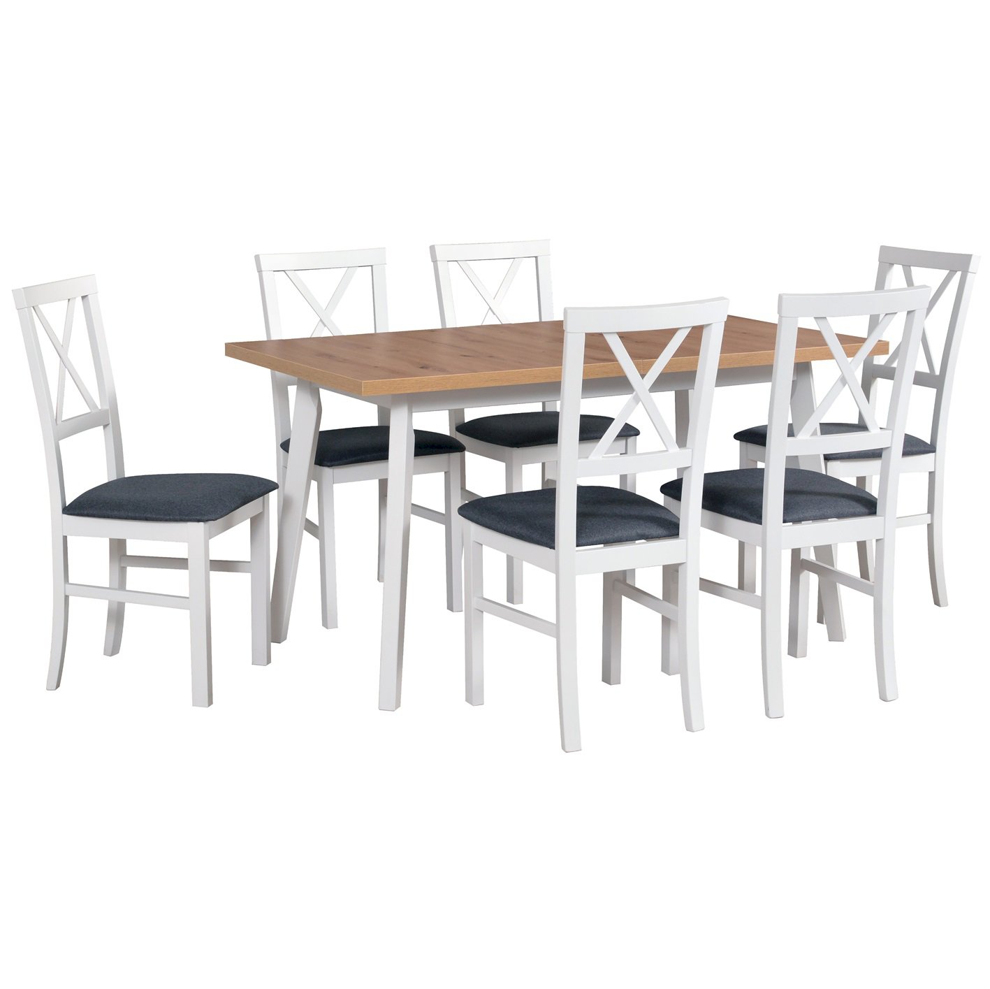 Stół Oslo 5 + 6 krzeseł Nilo 10