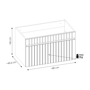 Szafka pod umywalkę ICONIC ROSE 82-80-E-1S