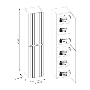 Słupek Wysoki ICONIC CASHMERE 80-01-D-2D