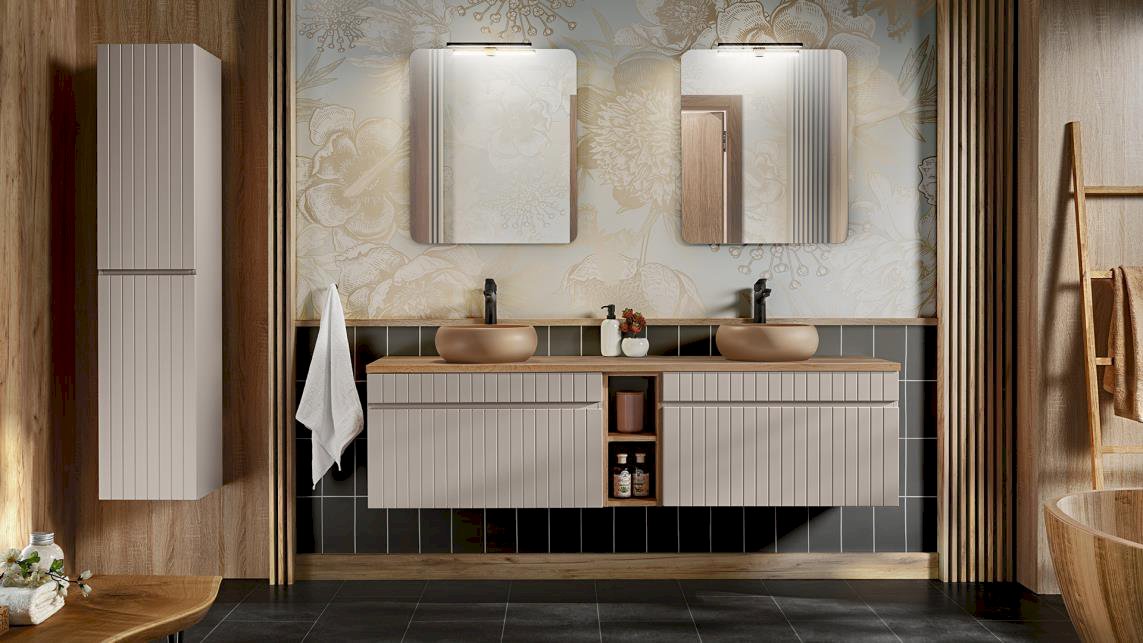 Szafka pod umywalkę ICONIC CASHMERE 82-100-D-1S