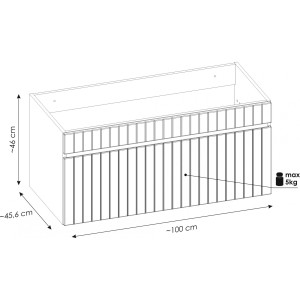 Szafka pod umywalkę ICONIC WHITE 82-100-D-1S