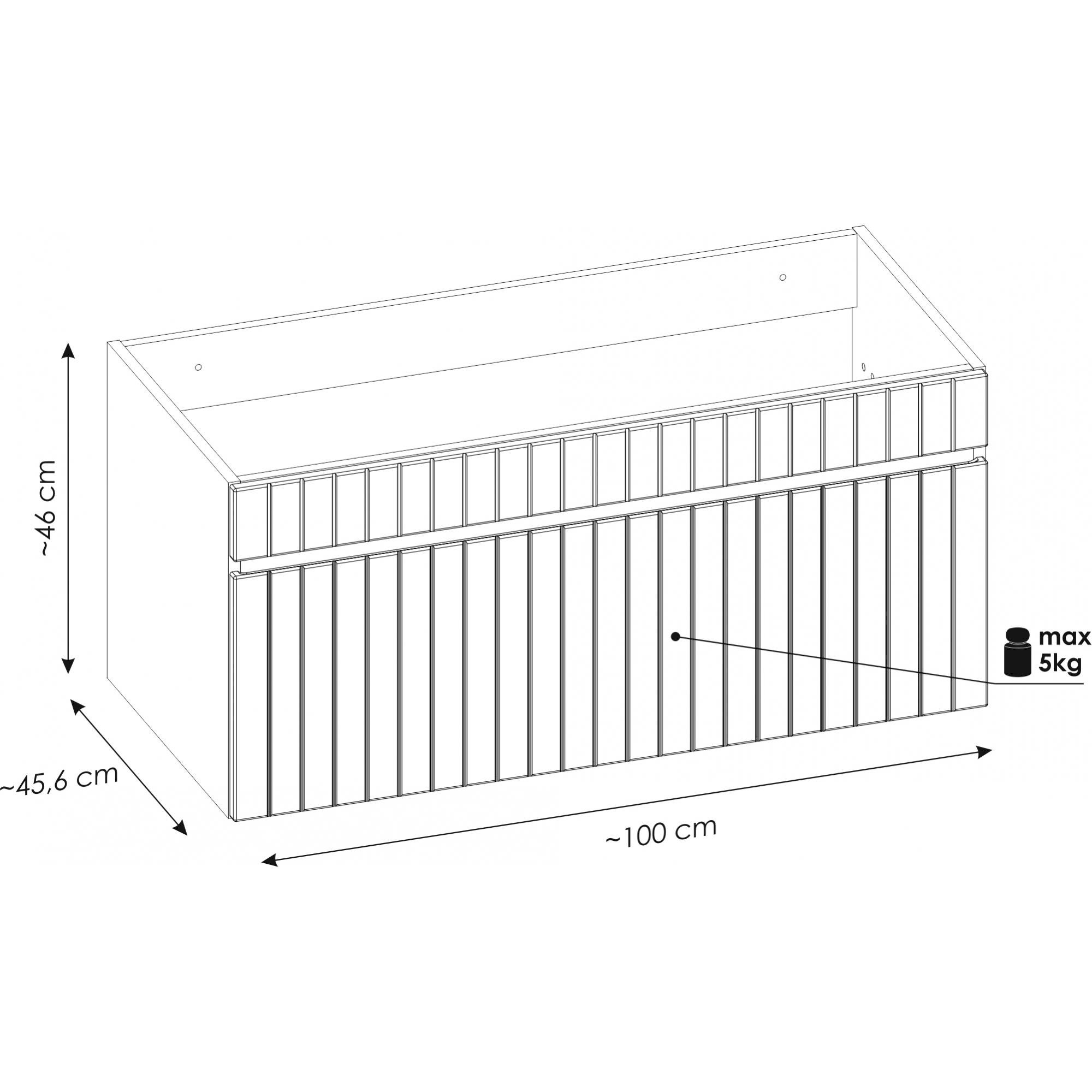 Szafka pod umywalkę ICONIC WHITE 82-100-D-1S
