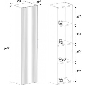 Słupek Wysoki ADEL WHITE 80-01-B-1D