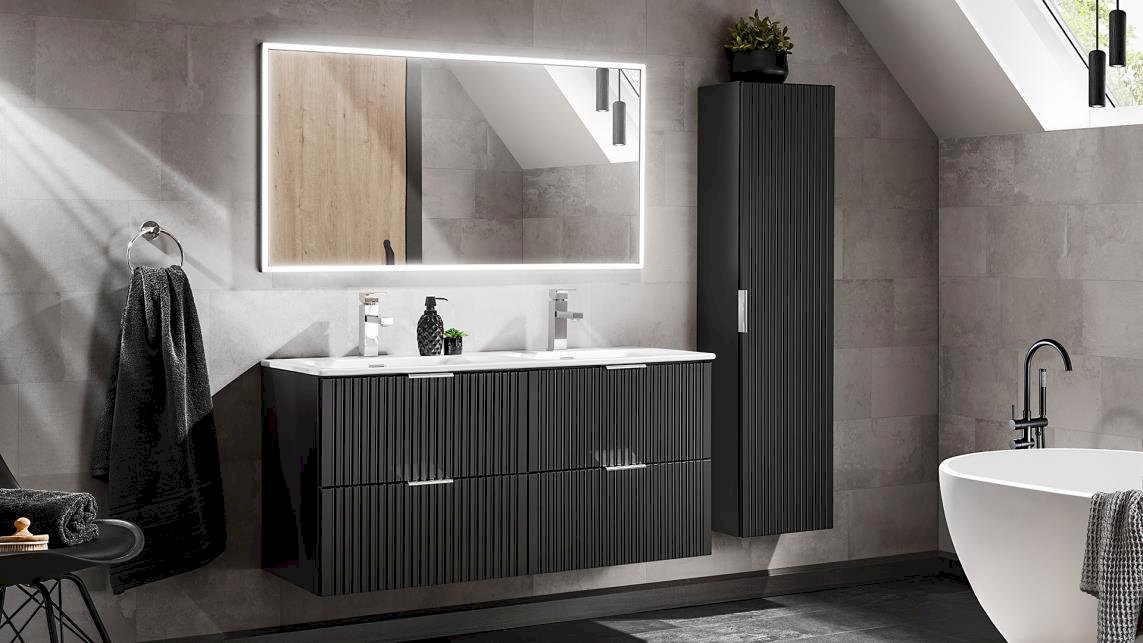 Szafka pod umywalkę ADEL BLACK 82-40-B-1D