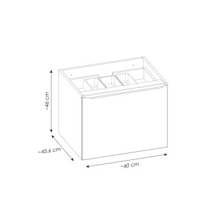 Szafka pod umywalkę SANTA FE TAUPE 82-60-B-2S