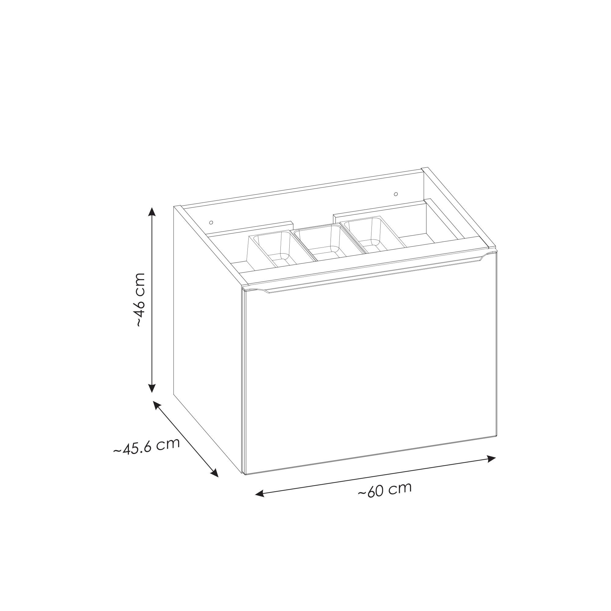 Szafka pod umywalkę SANTA FE TAUPE 82-60-B-2S