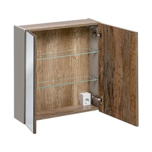 Szafka wisząca SANTA FE TAUPE 84-60-A-2D Szafka z Lustrem