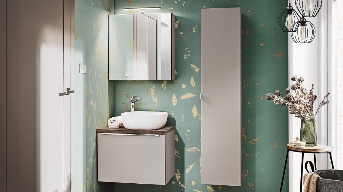 Szafka wisząca SANTA FE TAUPE 84-60-A-2D Szafka z Lustrem