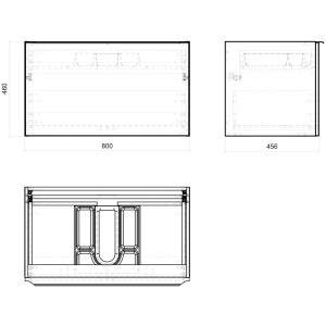 Szafka pod umywalkę SANTA FE OAK 82-80-A-2S
