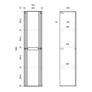 Słupek Wysoki FIJI WHITE 80-01-D-2D