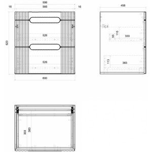 Szafka pod umywalkę FIJI WHITE 82-60-D-2S
