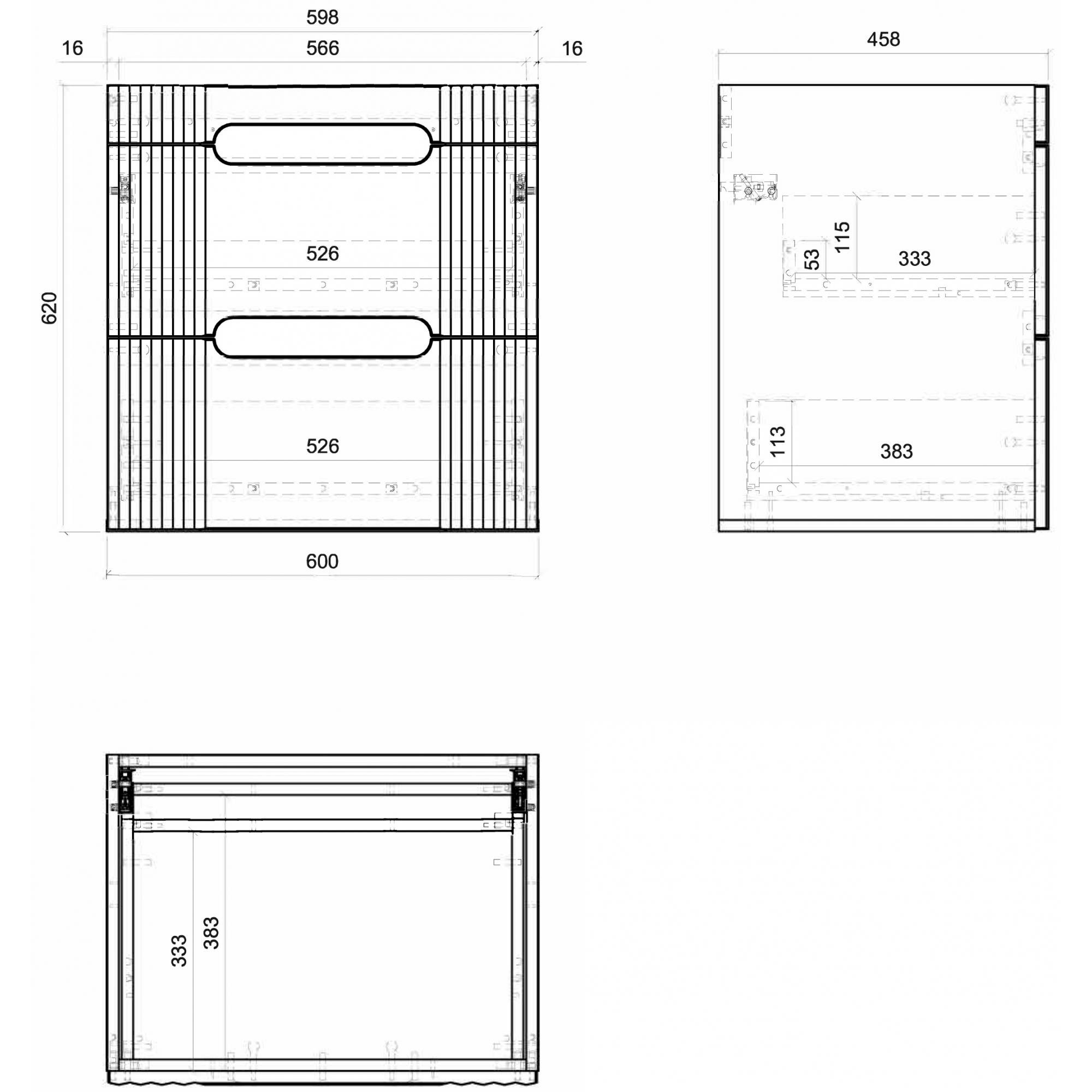 Szafka pod umywalkę FIJI WHITE 82-60-D-2S