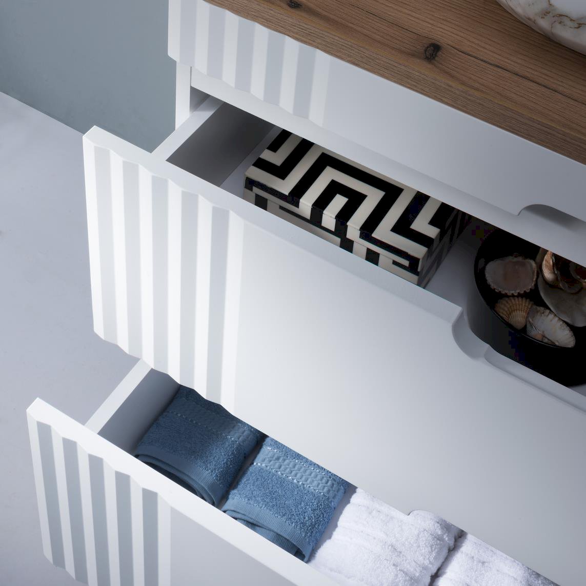 Szafka pod umywalkę FIJI WHITE 82-80-D-2S