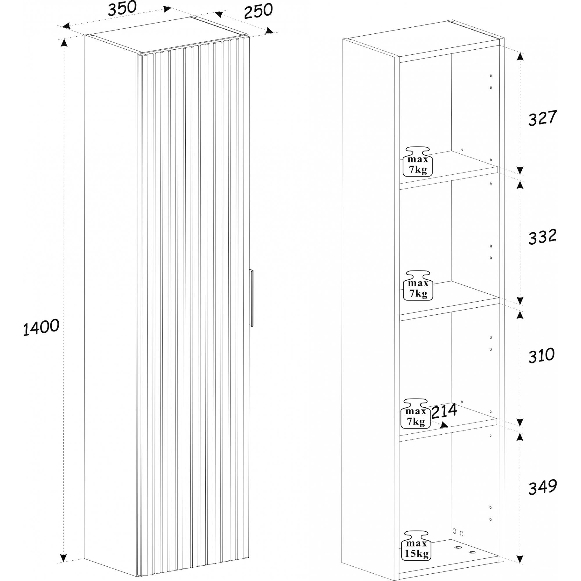 Słupek Wysoki XILO BLACK WOTAN 80-01- D-1D