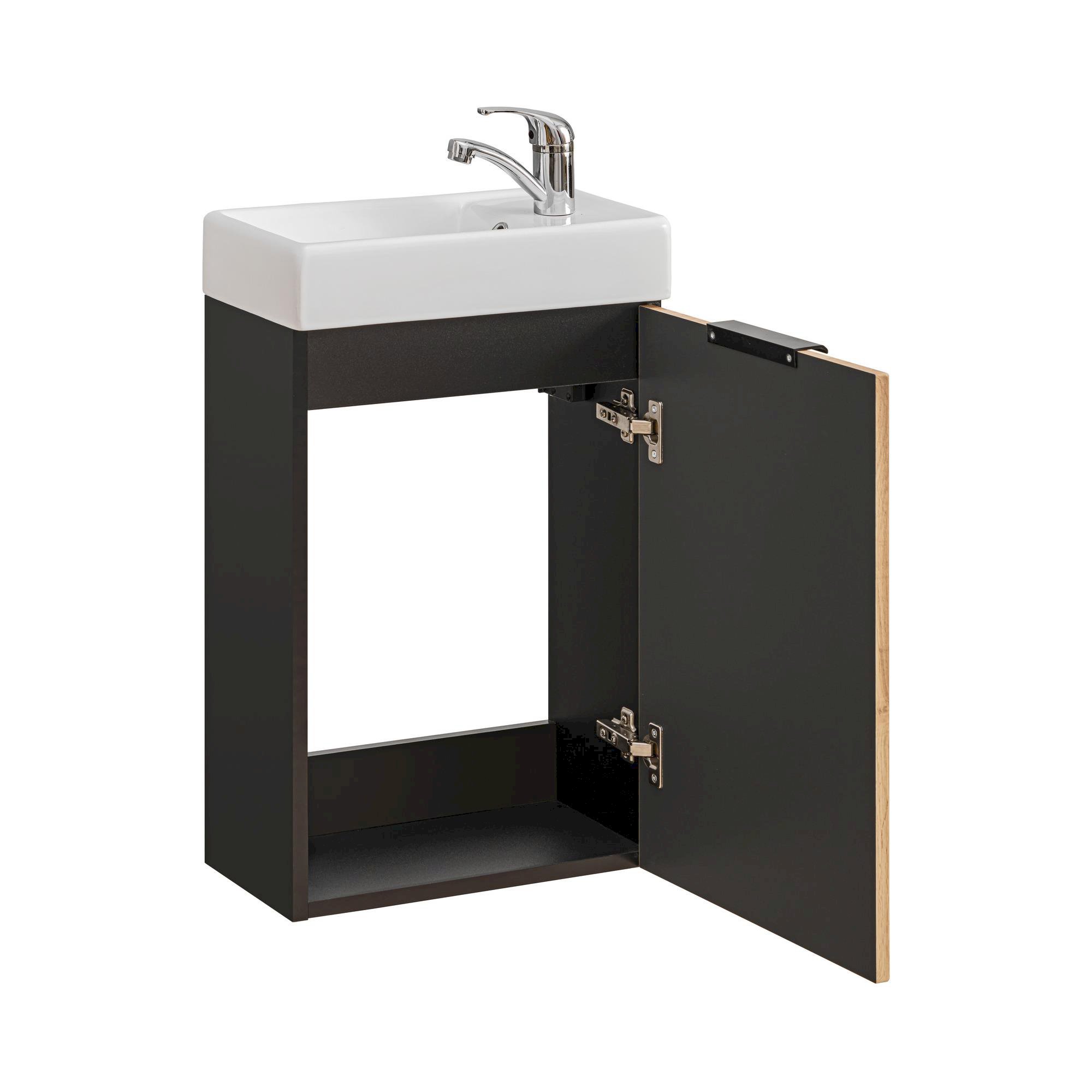 Szafka pod umywalkę XILO BLACK WOTAN 82-40- D-1D