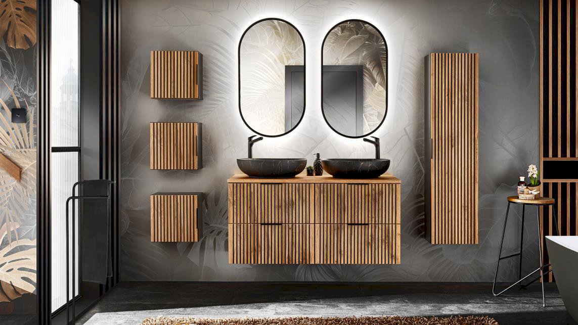 Szafka pod umywalkę XILO BLACK WOTAN 82-80- D-2S