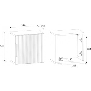 Szafka górna XILO BLACK WOTAN 83-01-D-1D
