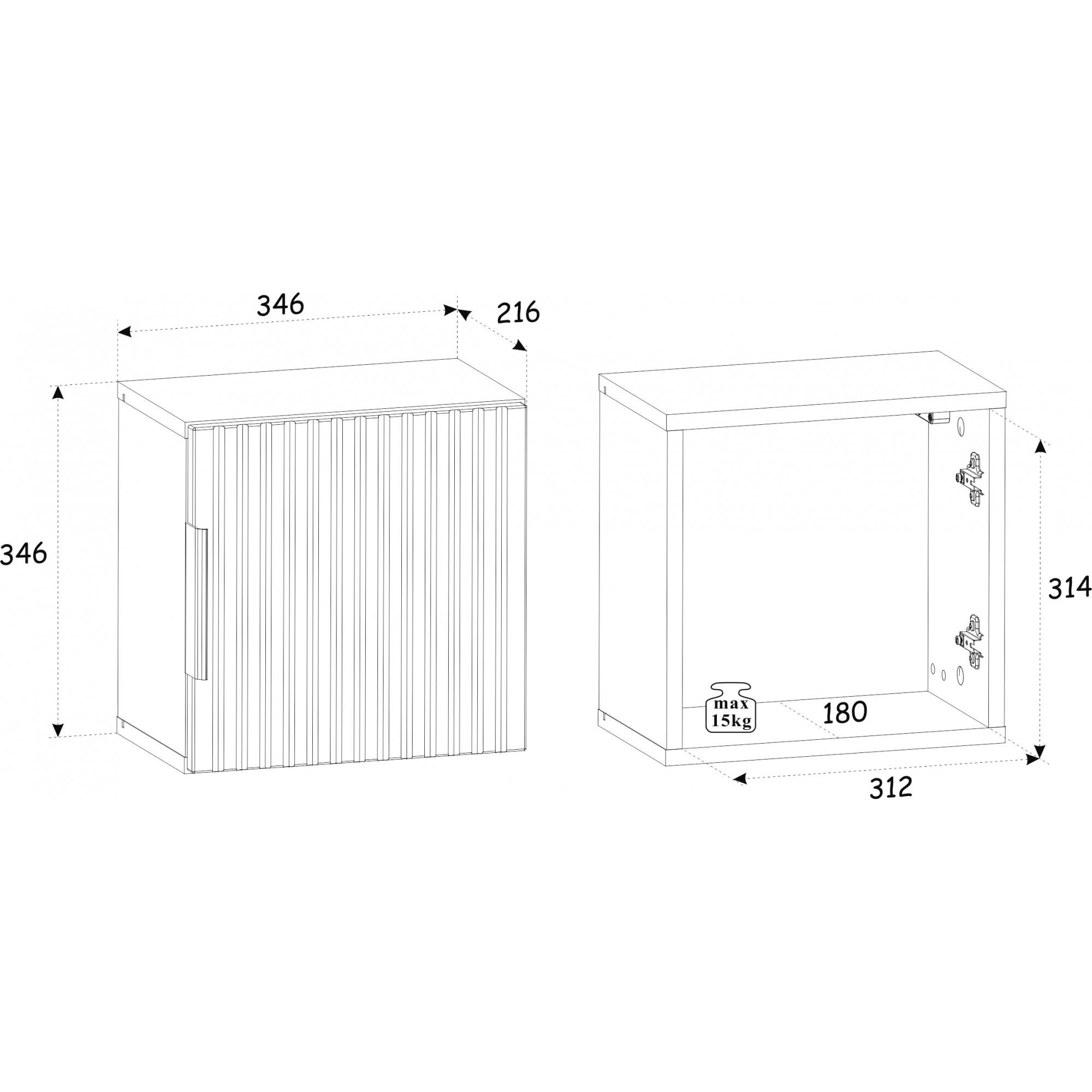 Szafka górna XILO BLACK WOTAN 83-01-D-1D