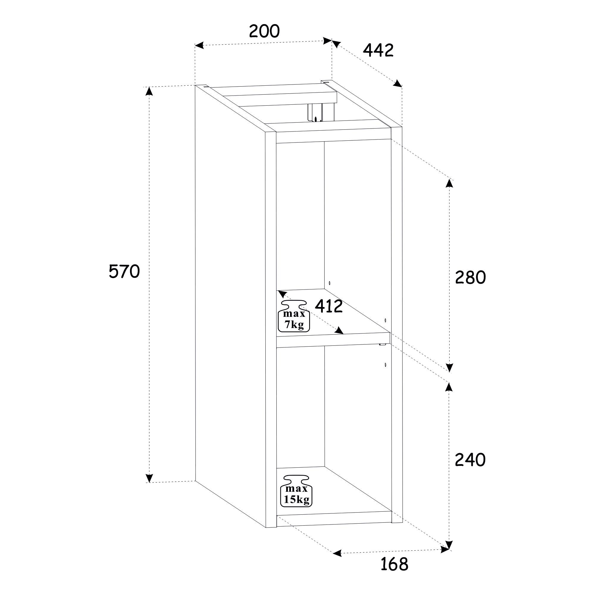 Regał dolny BLACK 81-01-A