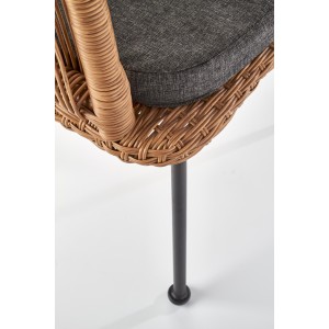 K400 krzesło czarny / naturalny / popielaty