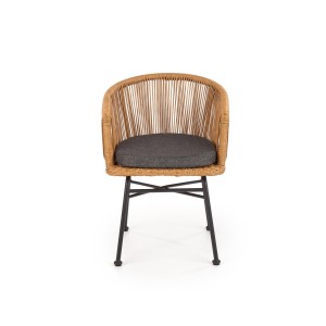 K400 krzesło czarny / naturalny / popielaty