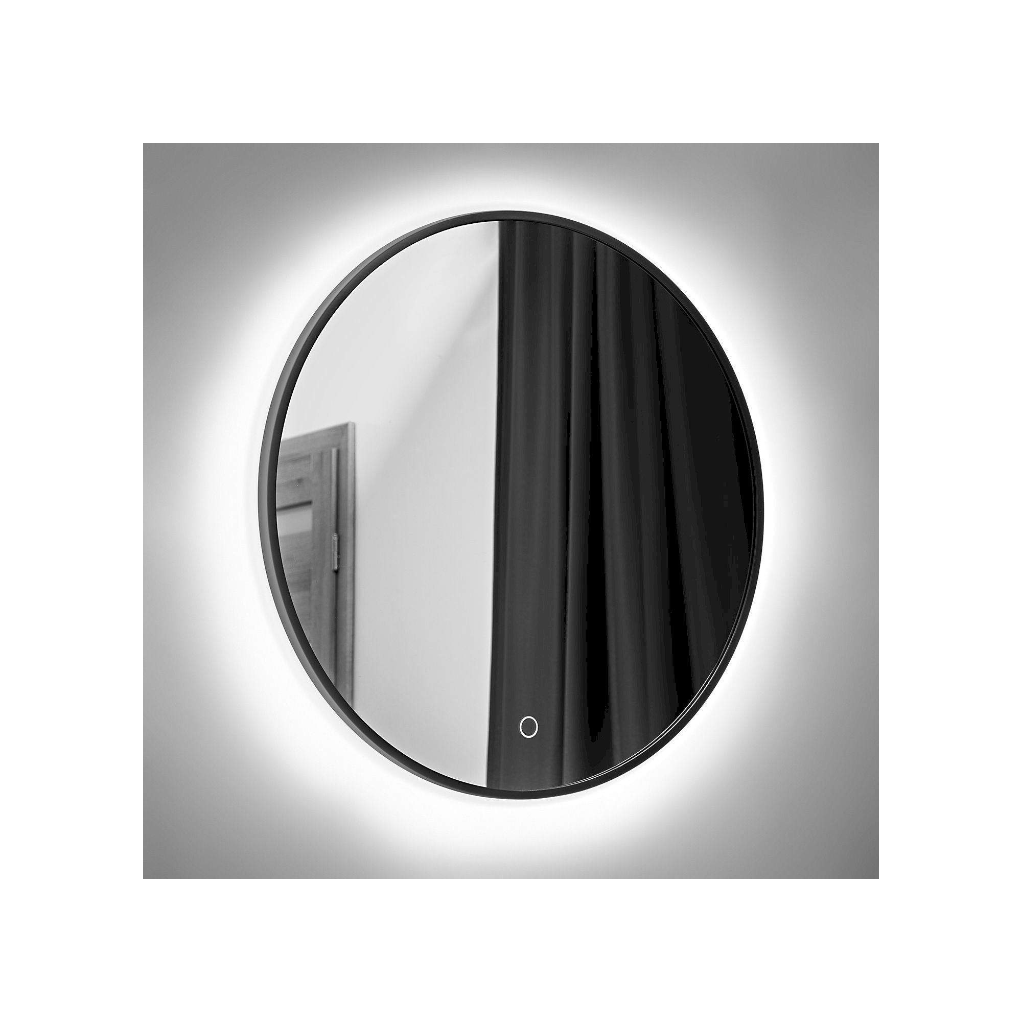 LUNA FI600 LUSTRO LED W CZARNEJ RAMIE Z WYŁĄCZNIKIEM