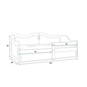 Łóżko Parterowe JULIA z Materacem