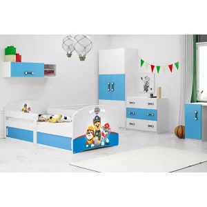 Łóżko Parterowe Łuki z Materacem Autko Grafit