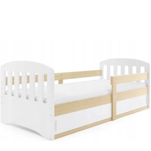 Łóżko Parterowe Classic z Materacem Sosna