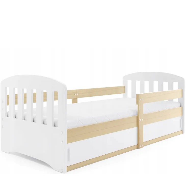 Łóżko Parterowe Classic z Materacem Sosna