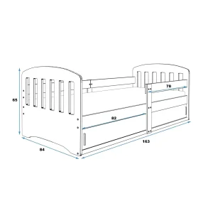 Łóżko Parterowe Classic z Materacem Biały