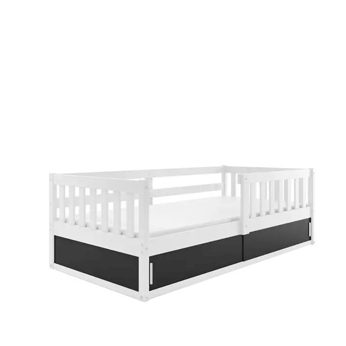 Łóżko Parterowe Smart z Materacem Biały