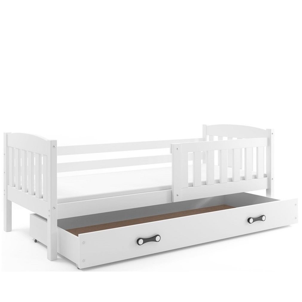 Łóżko Parterowe Kubuś z Materacem Białe