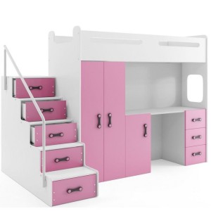 Łóżko piętrowe Max 4 Biały + Zielony