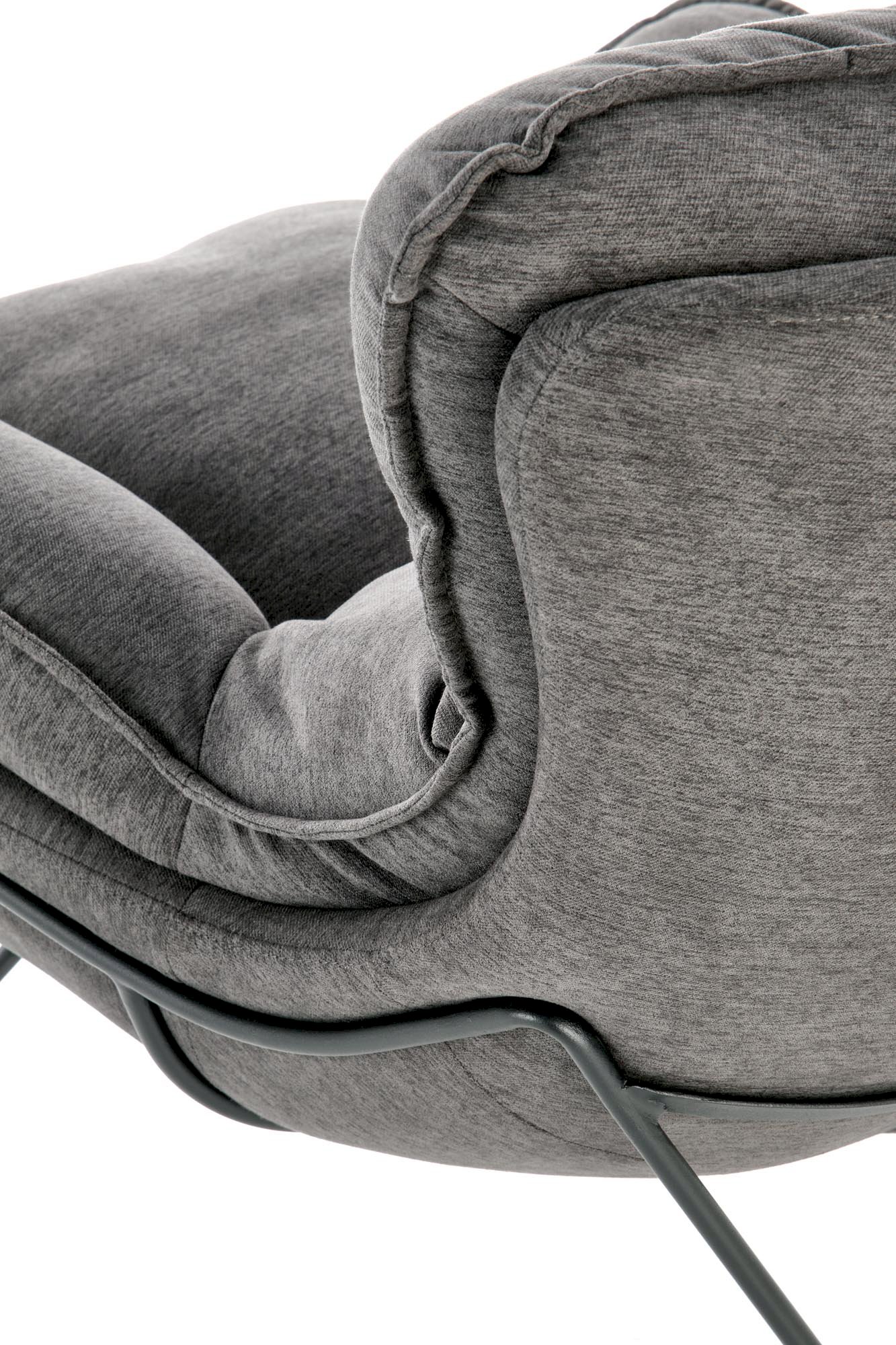 VOLKER fotel wypoczynkowy c.popiel / czarny