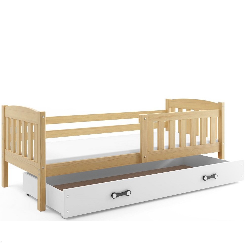 Łóżko Parterowe Kubuś z Materacem Sosnowe