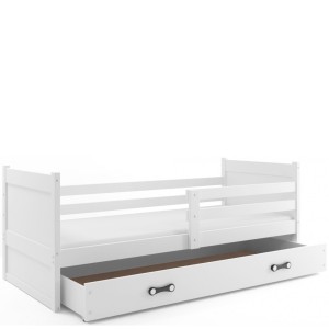 Łóżko Parterowe Rico z Materacem Białe