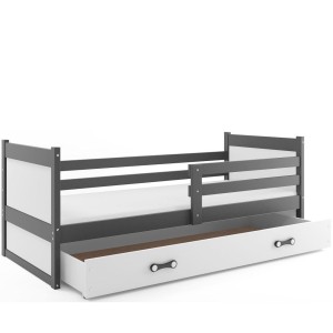 Łóżko Parterowe Rico z Materacem Sosna + Różowy